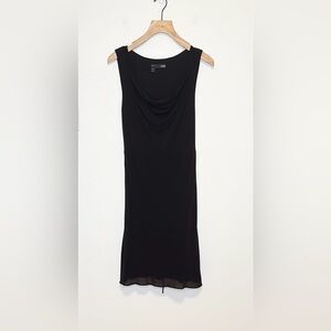 Eileen Fisher silk cowl neck midi dress , sz petite medium